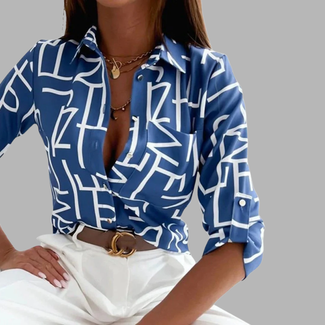 Elegant Blouse with Emmy Collar