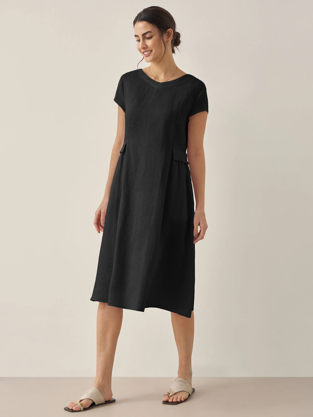 ALEXA | Natural Summer V-Neck Dress