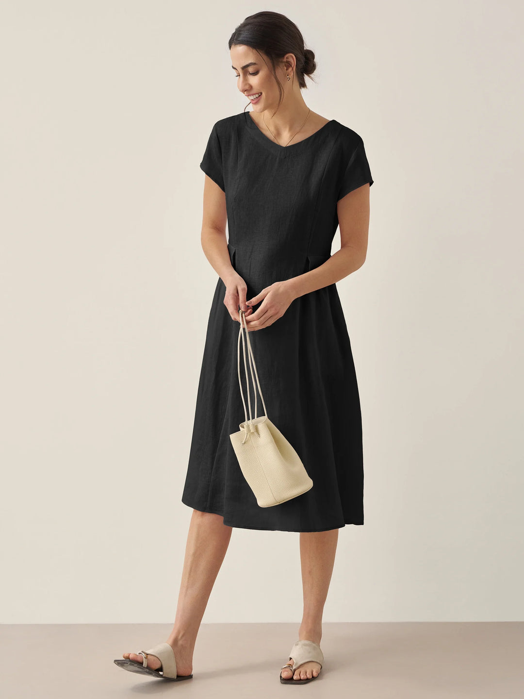 ALEXA | Natural Summer V-Neck Dress