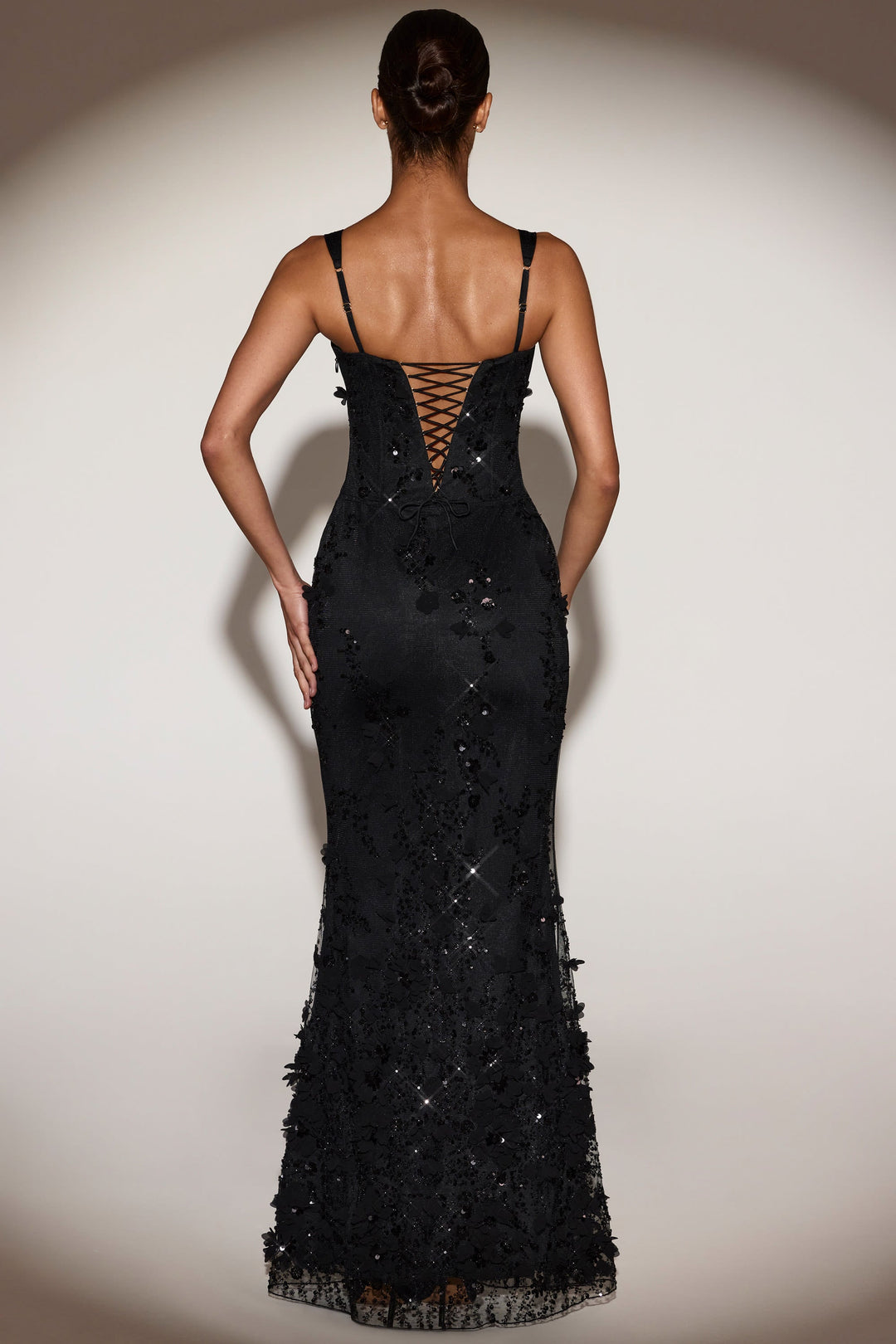 Vasanta | Embellished Appliqué Soft-Scoop Corset Gown