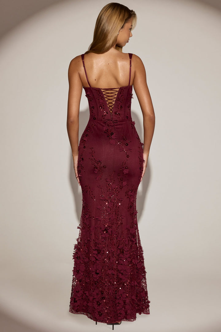 Vasanta | Embellished Appliqué Soft-Scoop Corset Gown