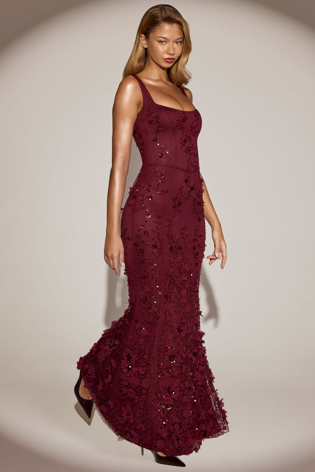 Vasanta | Embellished Appliqué Soft-Scoop Corset Gown