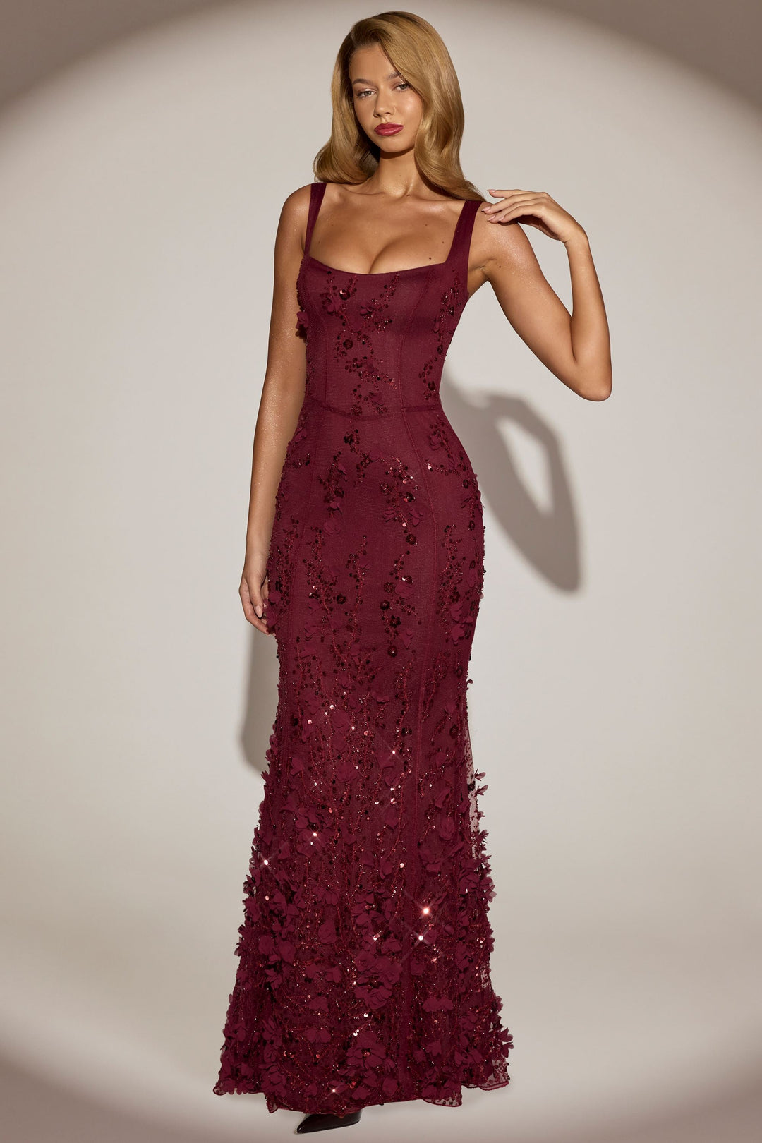 Vasanta | Embellished Appliqué Soft-Scoop Corset Gown