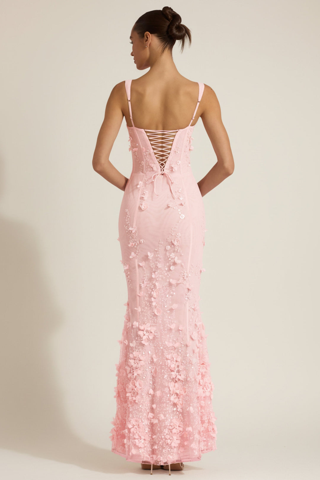 Vasanta | Embellished Appliqué Soft-Scoop Corset Gown