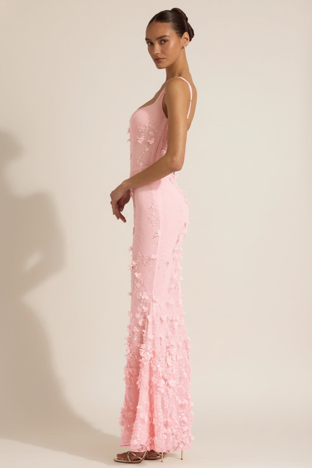 Vasanta | Embellished Appliqué Soft-Scoop Corset Gown