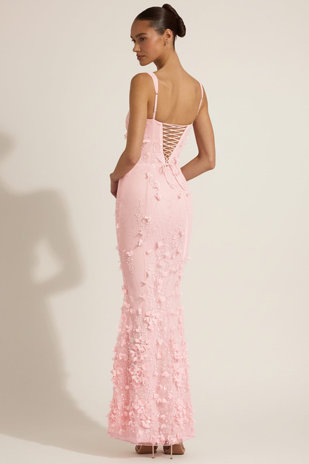 Vasanta | Embellished Appliqué Soft-Scoop Corset Gown