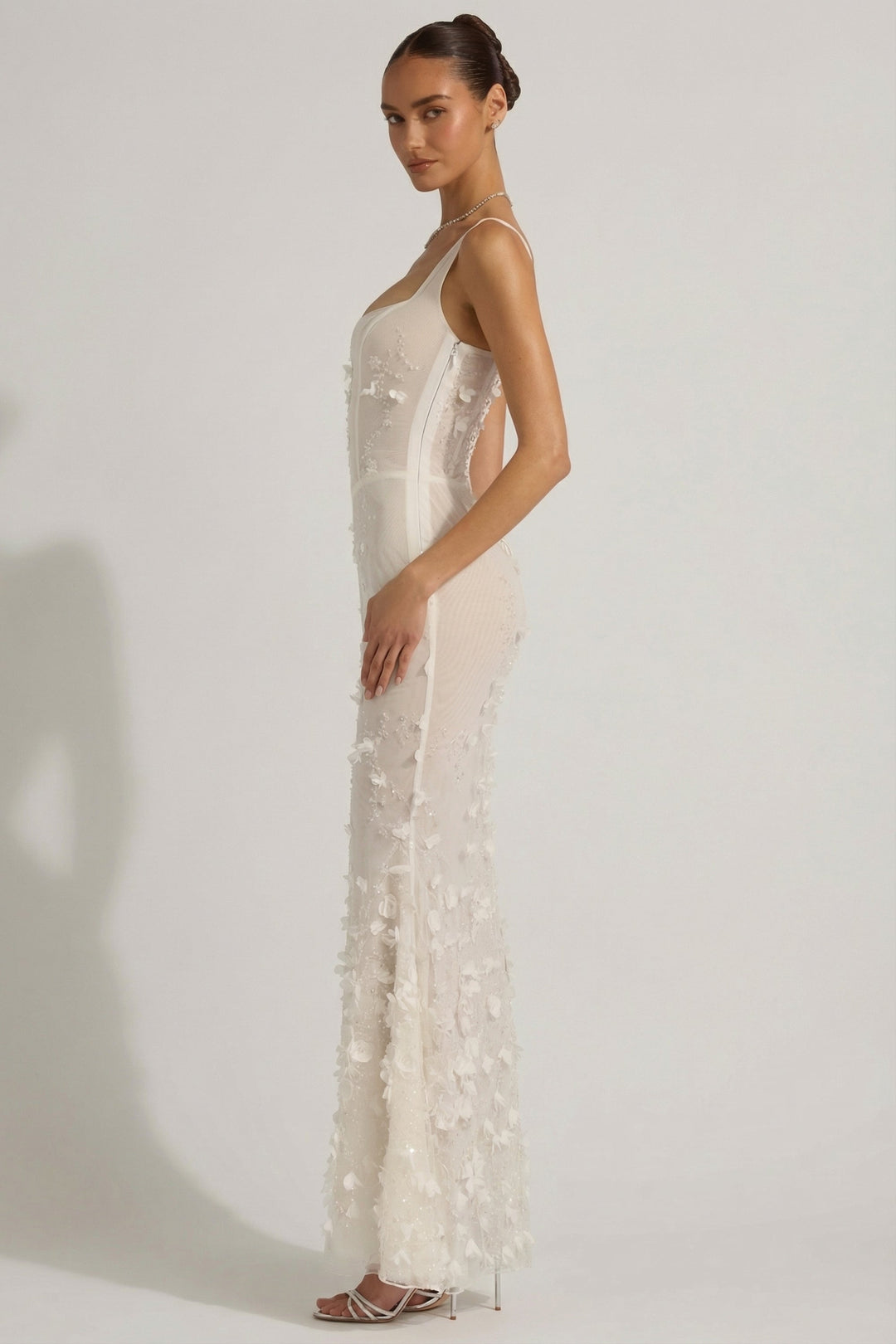 Vasanta | Embellished Appliqué Soft-Scoop Corset Gown