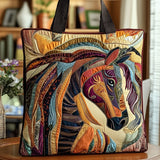 Padded Tote Bag with Horse Design