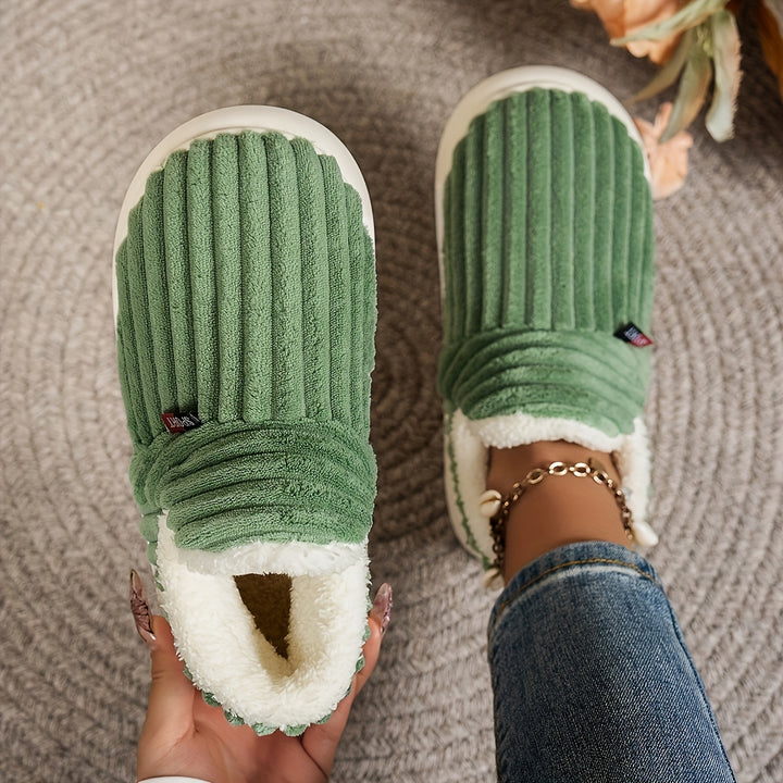 Unisex comfortabele pantoffels | Comfortabel en warm, geschikt voor zowel thuis als buiten, draagbaar in lente, herfst en winter, effen kleur met pluche voering, meerdere kleuren beschikbaar, casual en veelzijdig, unisex