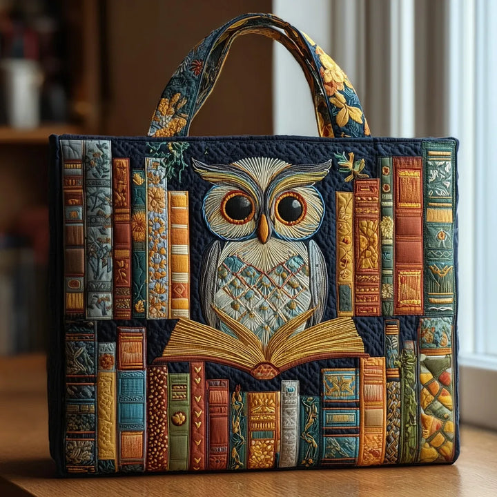 Padded Tote Bag with Owl Design