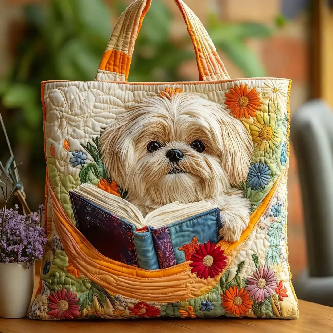 Padded Tote Bag with Dog Design