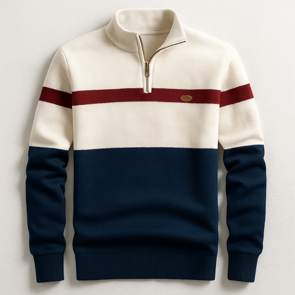 Men's Zip Neck Jumper