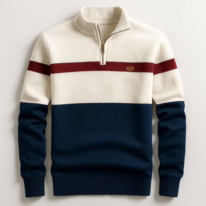 Men's Zip Neck Jumper