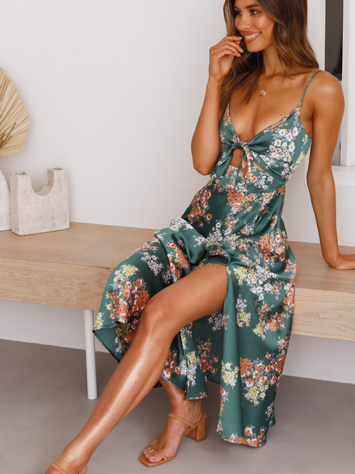 Dreamers Midi Dress - Green Floral
