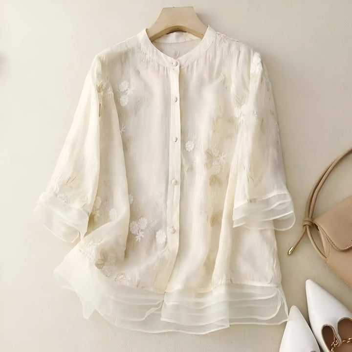 Embroidered Cotton Top Mila