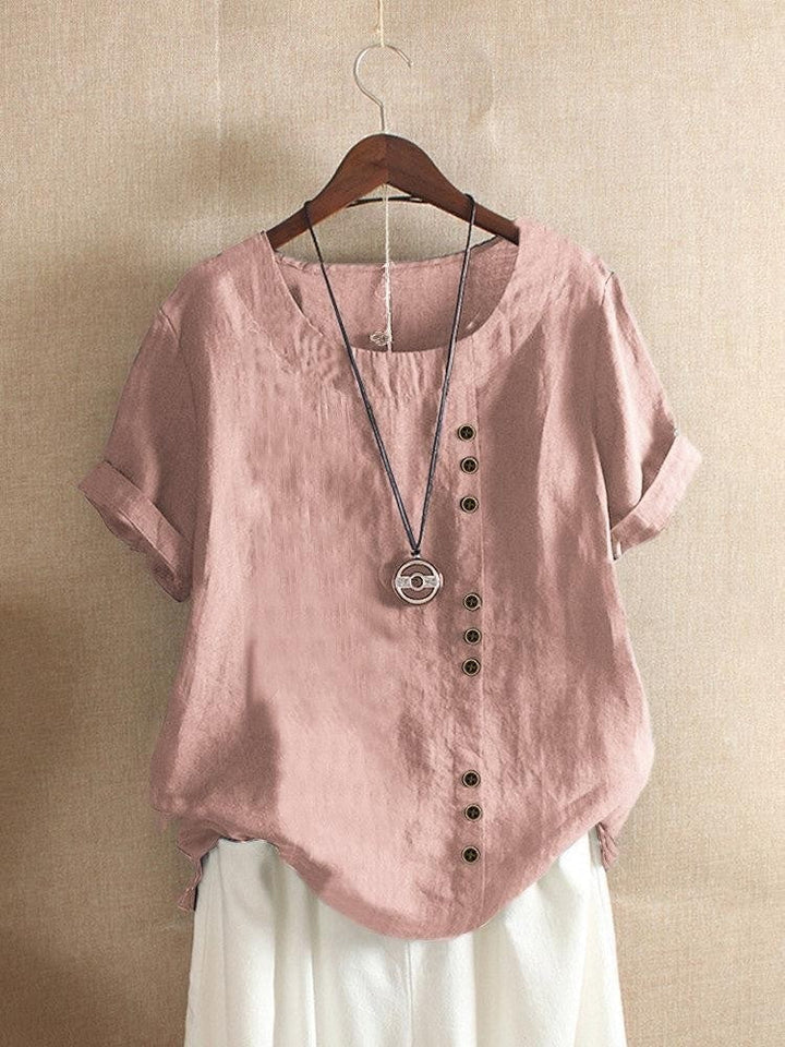 Lightweight Blouse with Button Placket