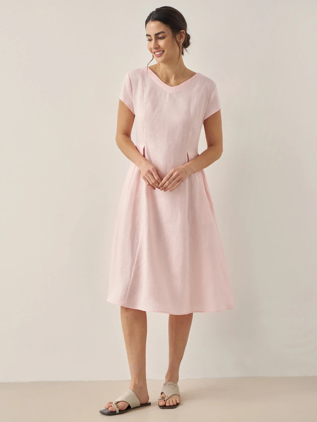 ALEXA | Natural Summer V-Neck Dress
