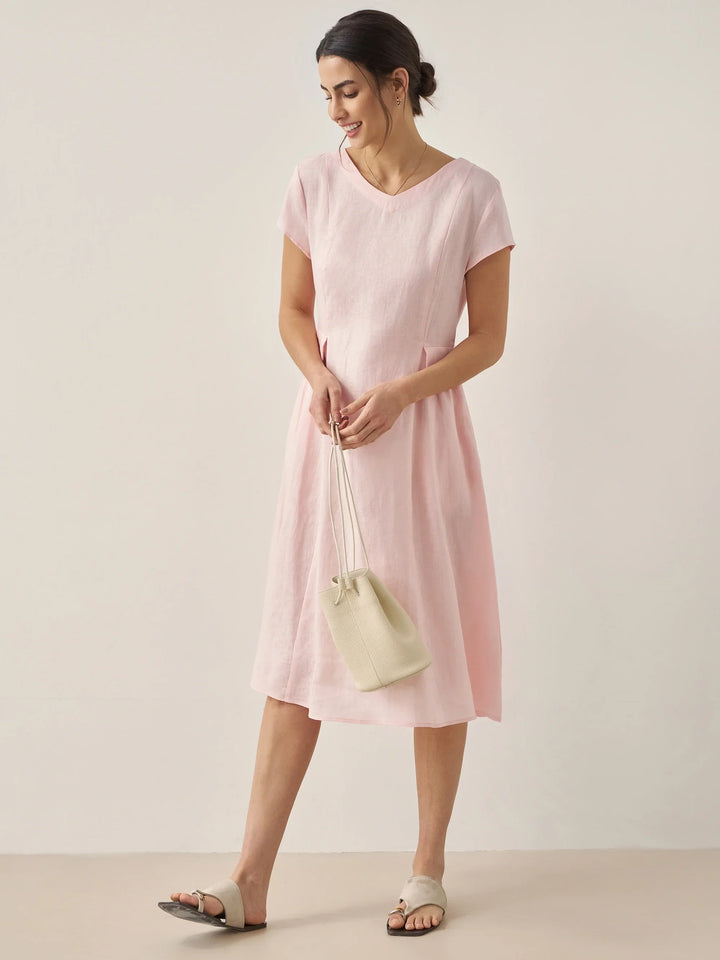 ALEXA | Natural Summer V-Neck Dress