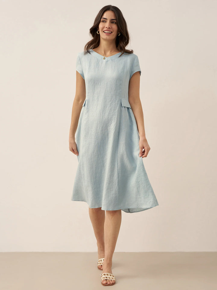 ALEXA | Natural Summer V-Neck Dress