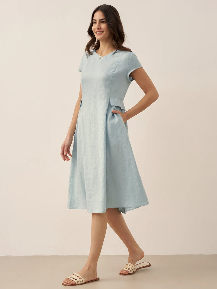 ALEXA | Natural Summer V-Neck Dress