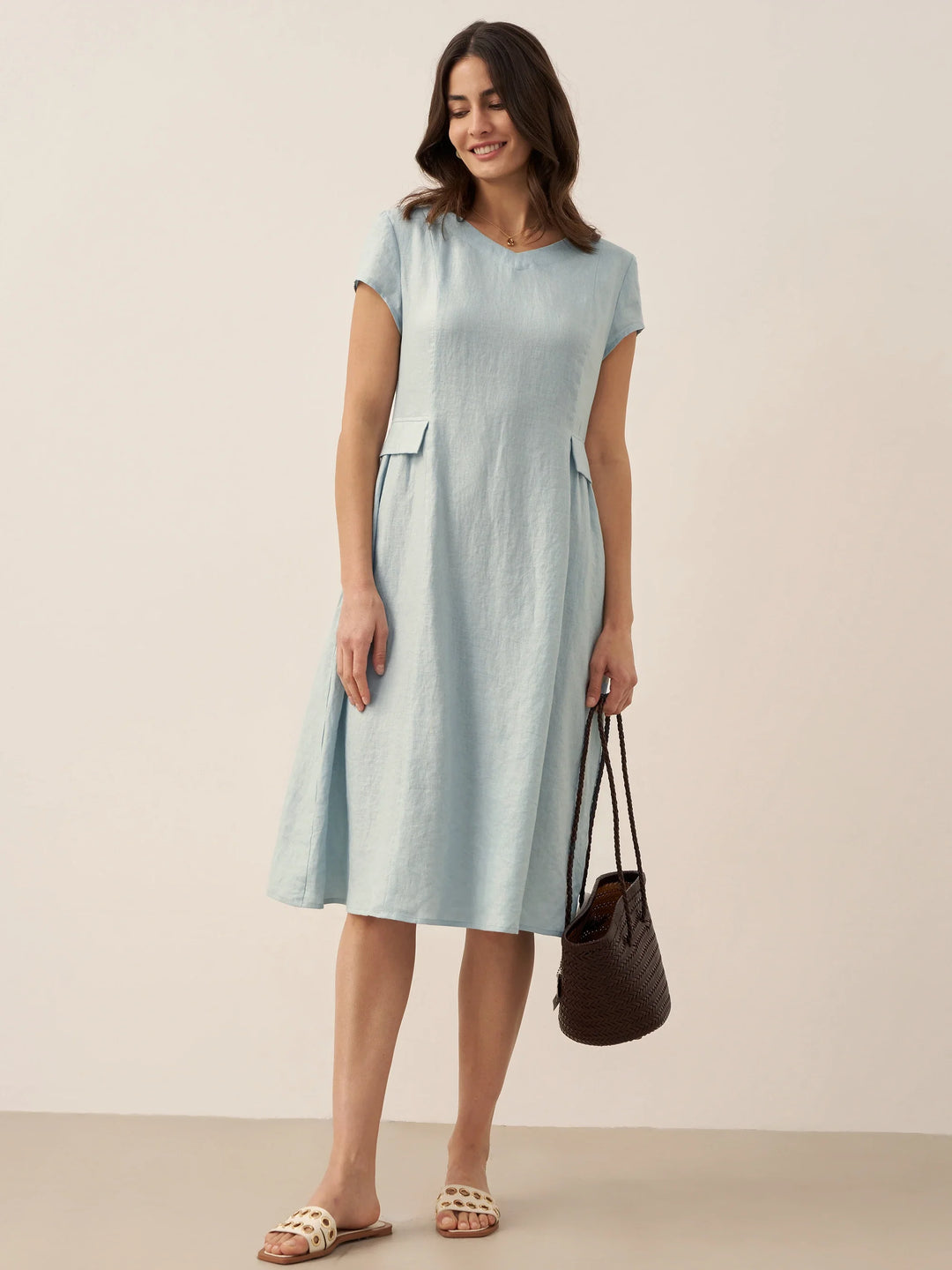 ALEXA | Natural Summer V-Neck Dress