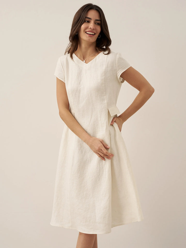 ALEXA | Natural Summer V-Neck Dress