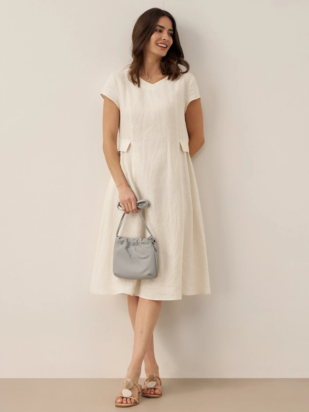 ALEXA | Natural Summer V-Neck Dress
