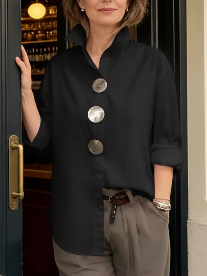 Elegant Blouse with Large Buttons