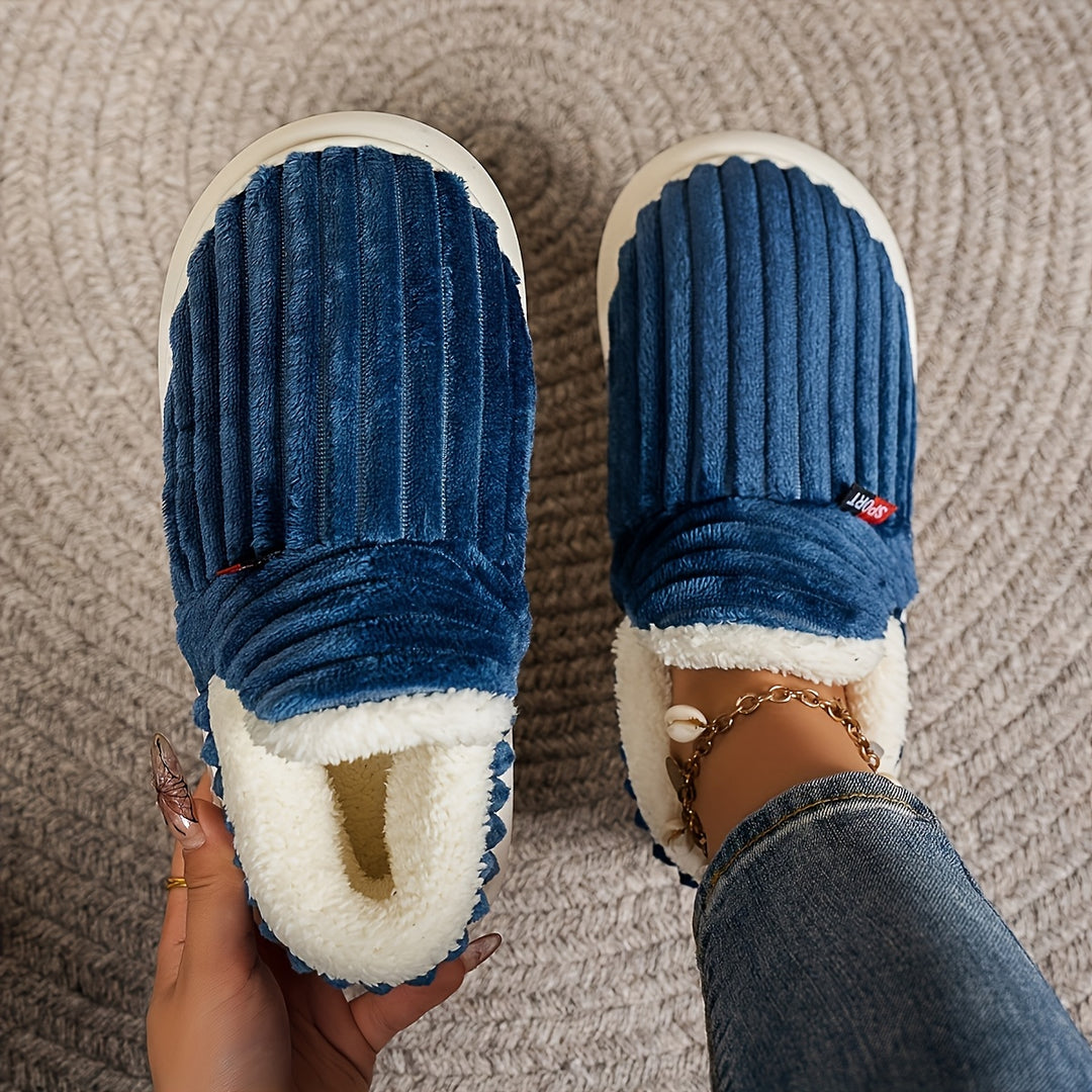 Unisex comfortabele pantoffels | Comfortabel en warm, geschikt voor zowel thuis als buiten, draagbaar in lente, herfst en winter, effen kleur met pluche voering, meerdere kleuren beschikbaar, casual en veelzijdig, unisex