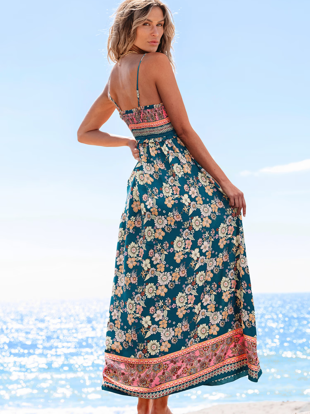 Spring Blooms Floral Maxi Dress