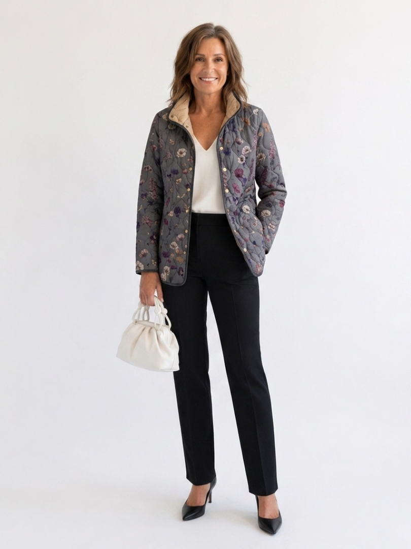 Dried Flower Quilted Jacket