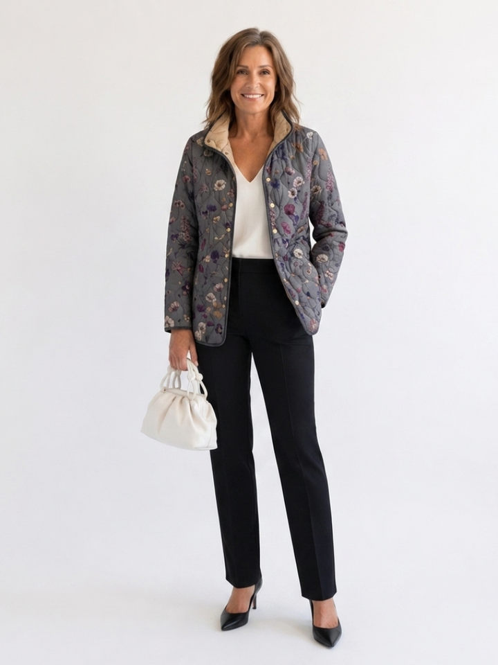Dried Flower Quilted Jacket