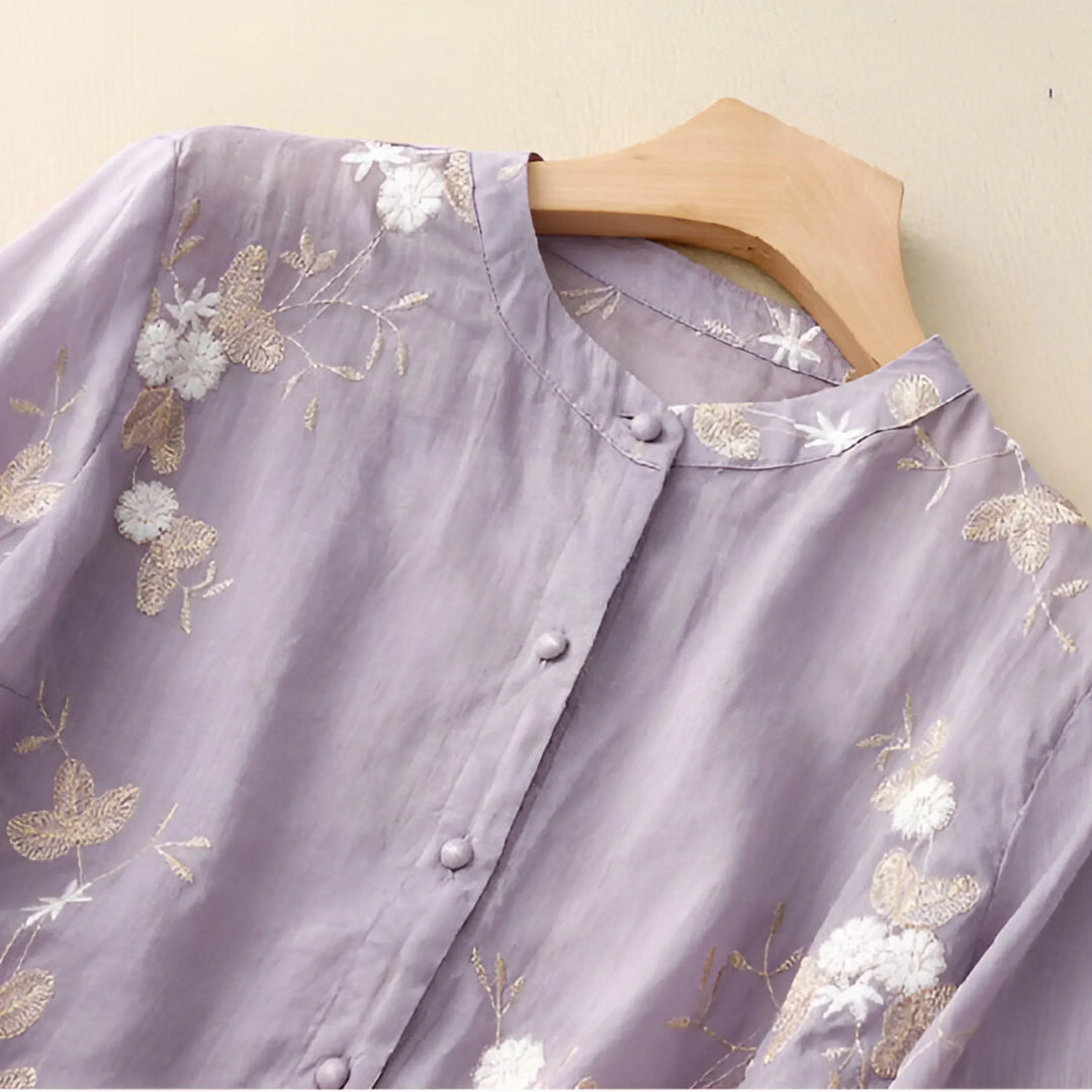 Embroidered Cotton Top Mila
