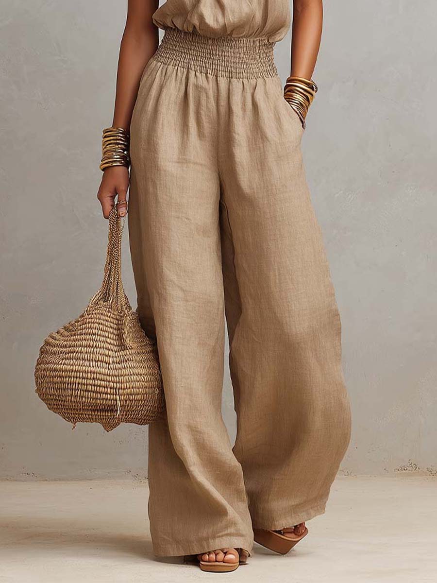 Santorini Halter Wide-Leg Jumpsuit