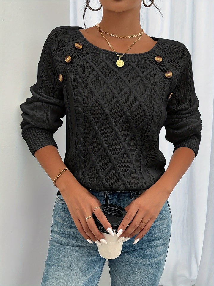 MOREAU LYON | PULL TEXTURÉ À BOUTONS POUR FEMME