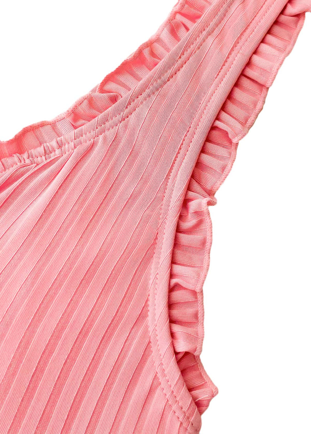 Mid Waisted Tropical Plants Print Dusty Pink Tankini Set