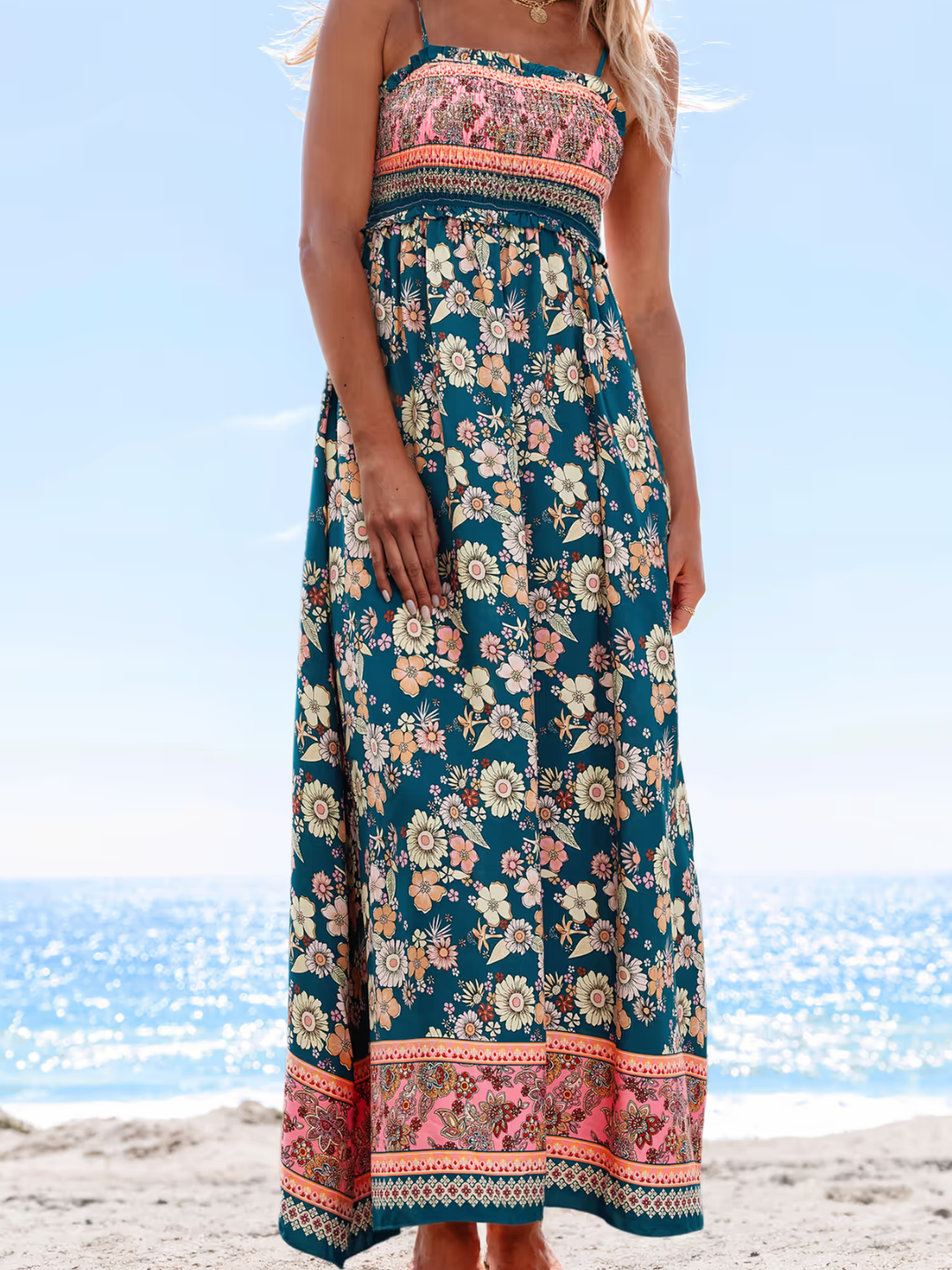 Spring Blooms Floral Maxi Dress