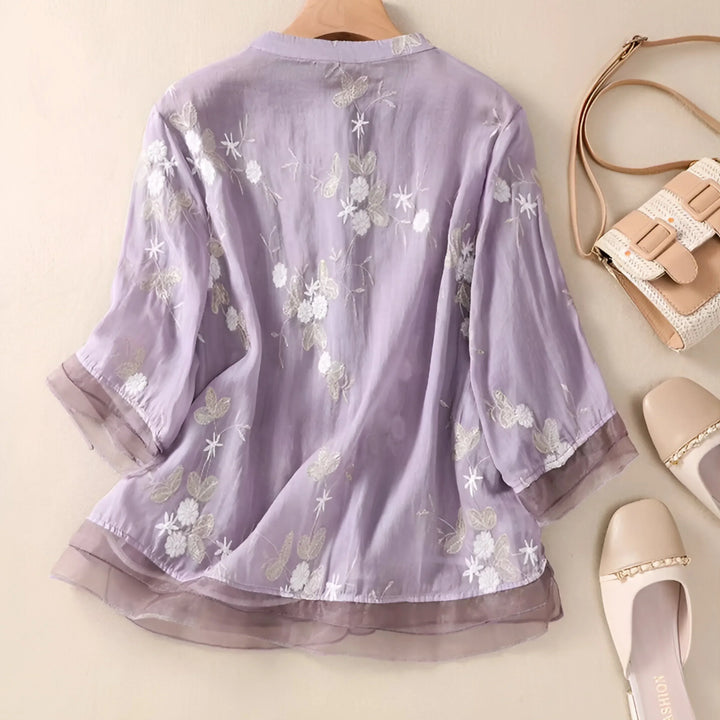 Embroidered Cotton Top Mila