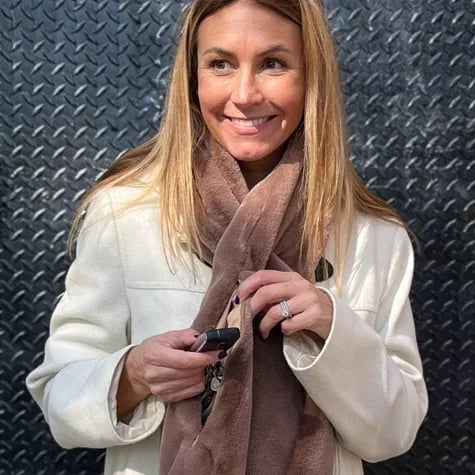 🎁Christmas Sale 49% OFF❄️ Faux-Fur Pull-Through Scarf with Hidden Pocket