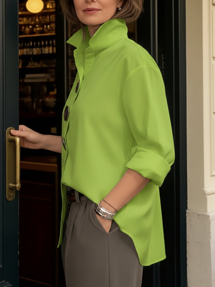Elegant Blouse with Large Buttons