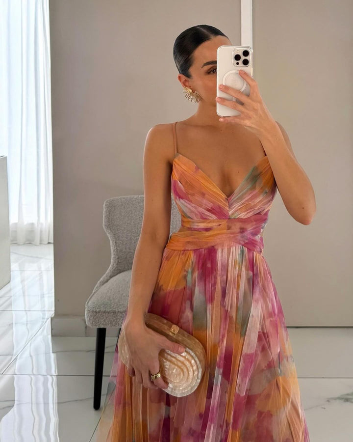 Donna | Enchanting Floral Print Maxi Dress
