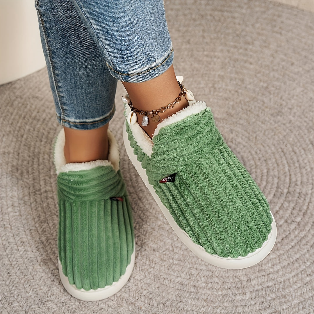 Unisex comfortabele pantoffels | Comfortabel en warm, geschikt voor zowel thuis als buiten, draagbaar in lente, herfst en winter, effen kleur met pluche voering, meerdere kleuren beschikbaar, casual en veelzijdig, unisex