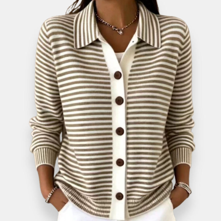 Lesley | The Striped Cardigan