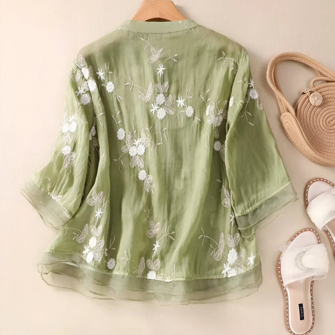 Embroidered Cotton Top Mila