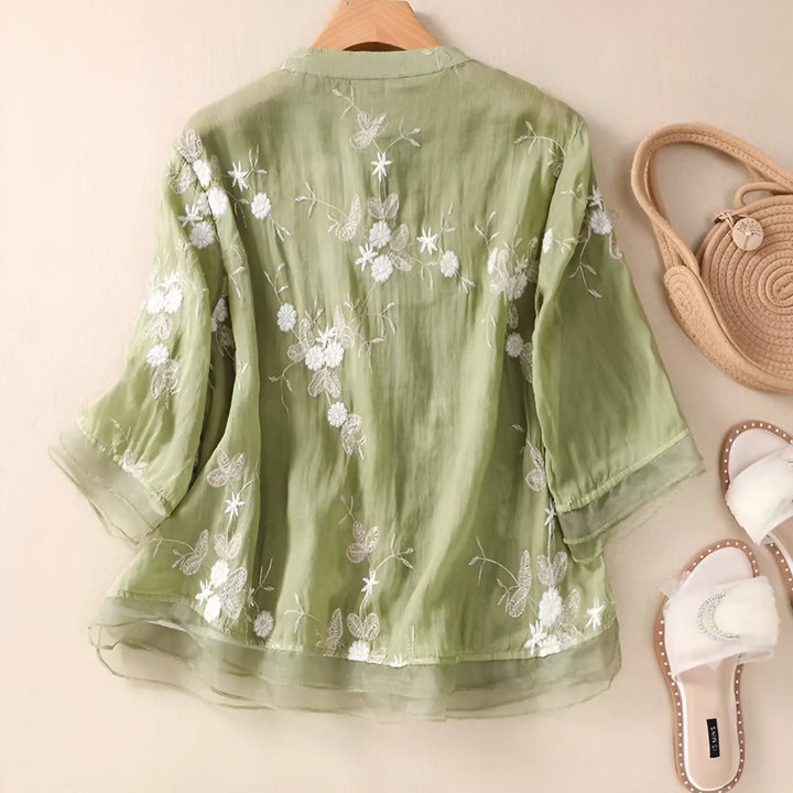 Embroidered Cotton Top Mila