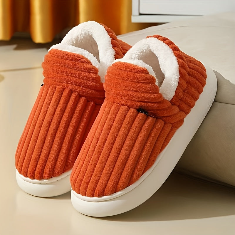 Unisex comfortabele pantoffels | Comfortabel en warm, geschikt voor zowel thuis als buiten, draagbaar in lente, herfst en winter, effen kleur met pluche voering, meerdere kleuren beschikbaar, casual en veelzijdig, unisex