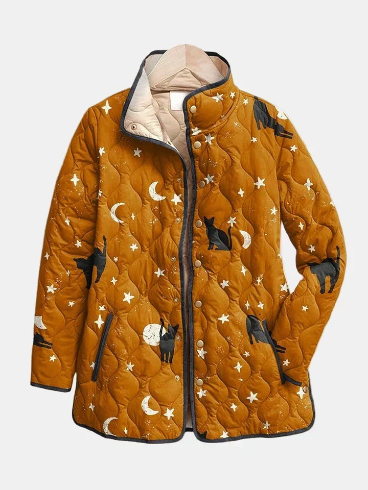Quilted Jacket with Cats and Stars
