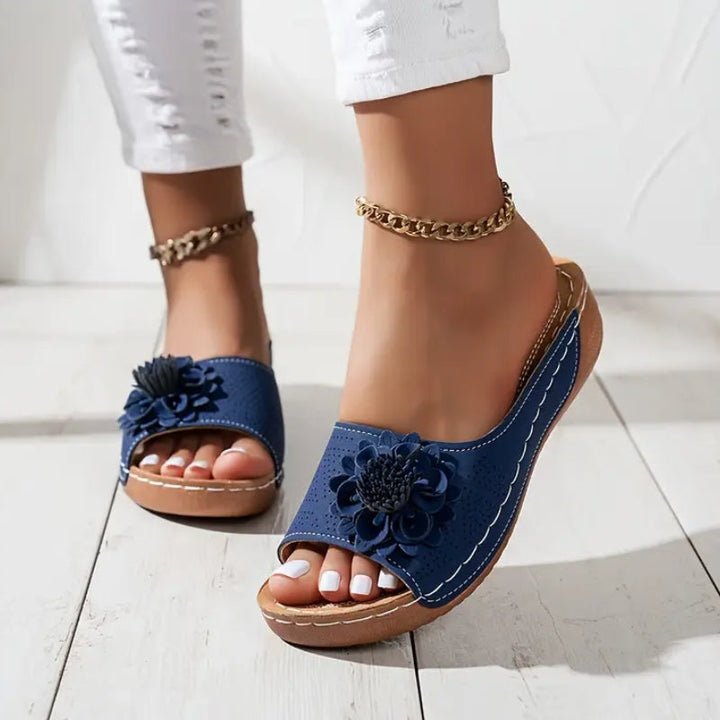 Flora | Open Toe Wedge Comfort Sandals
