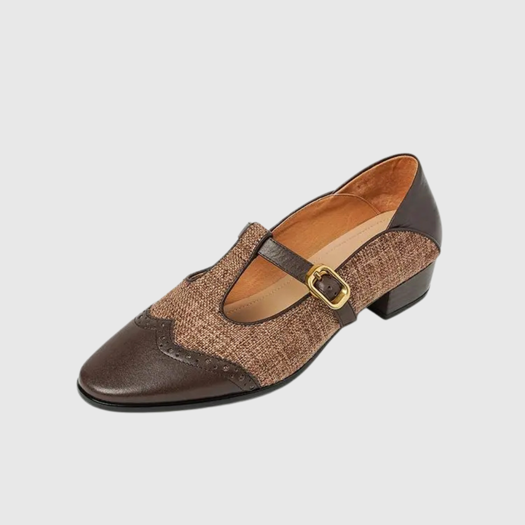 Cosima | Two-Tone Vintage T-Strap Mary Jane Shoes