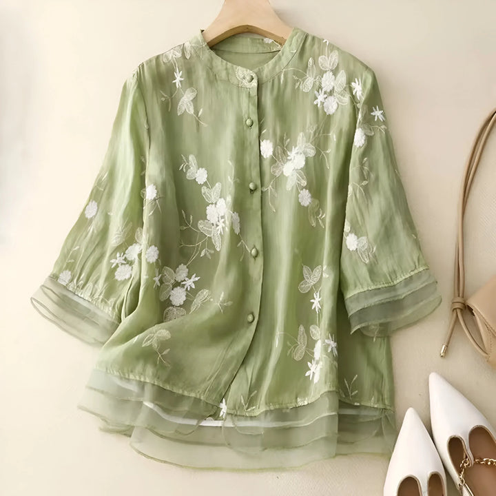 Embroidered Cotton Top Mila